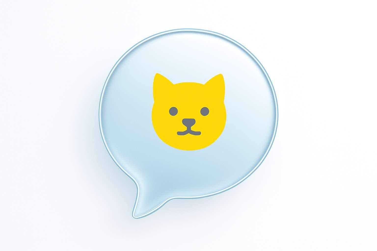 Grafika kota nawiązująca do tematu ukraińskich słówek o zwierzętach. Styl nowoczesny, minimalistyczny