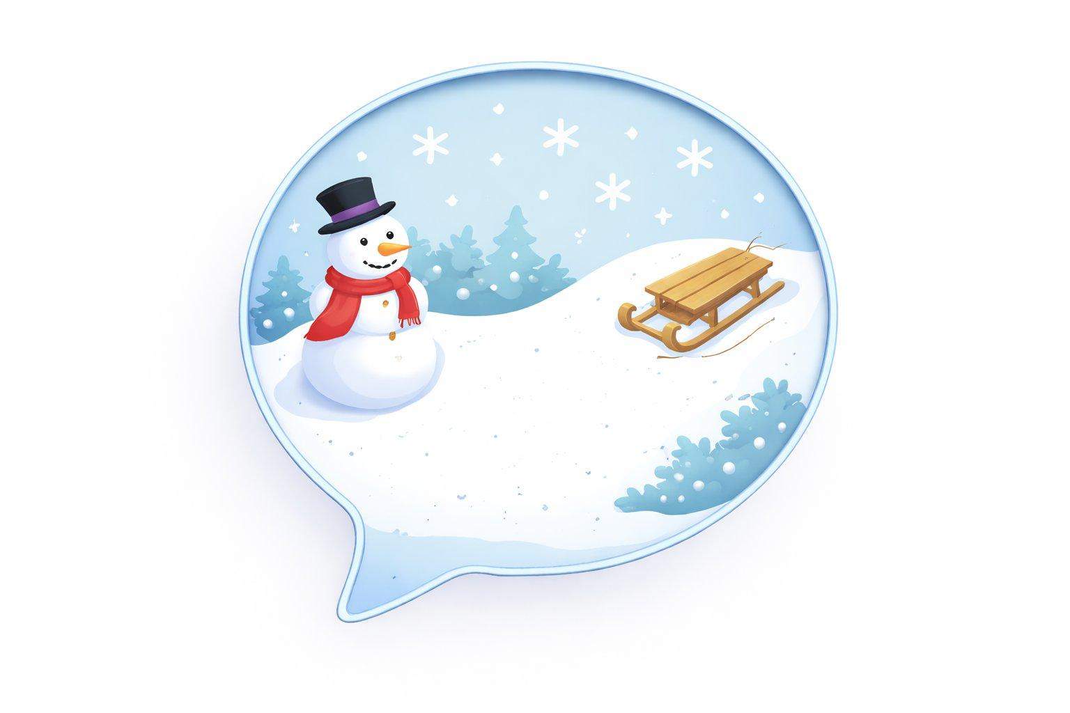 Grafika na której widać zimową atmosferę, śnieg. Całość zachęca do przeczytania artykułu o ukraińskich słowach związanych z podstawową aktywnością